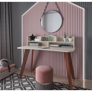 Mesa Escrivaninha Artely Sofia - Off White/Cedro