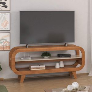 Rack Artely Théo para TV de até 55" - Cinamomo/Off White