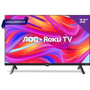 Smart TV AOC Roku TV 32" HDMI, USB e Wi-Fi - 32S5045/78G