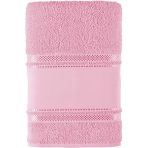 Toalha de Banho Teka para Bordar Criativa - Rosa