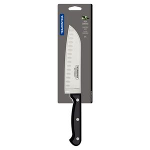 Faca Santoku Tramontina Ultracorte com Lâmina em Aço Inox e Cabo de Polipropileno Preto 7