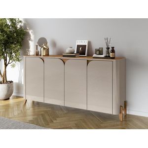 Balcão Buffet Casa D Memphis 4 Portas - Off White/Cedro