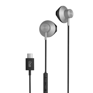 Fone de Ouvido i2GO Usb-C Metal Beats - Preto e Cinza
