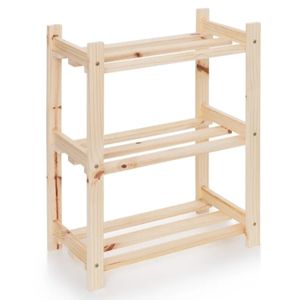 Estante Bemfixa Pinus com 3 Prateleira - 75 x 62 x 28cm