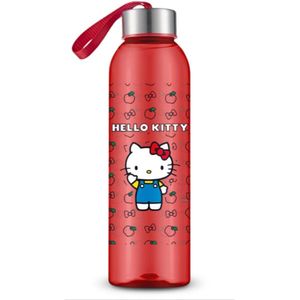 Squeeze Bandeirante Hello Kitty Vermelho Translúcido - 800ml