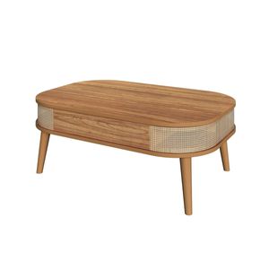 Mesa de Centro Dalla Costa com Tela Sintética - Freijó