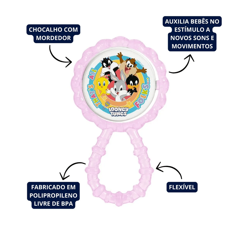 chocalho-mordedor-babygo-looney-tunes-rosa-2