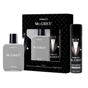 Kit Fiorucci Mr Grey Deo Colônia+Desodorante Aerosol