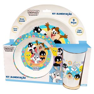 Kit Alimentação BabyGo Looney Tunes - 3 Peças