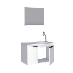 Kit Cozimax para Banheiro em Madeira Quartzo - Branco