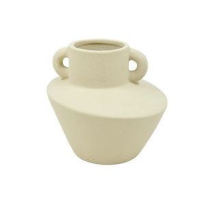 Vaso de Cerâmica Btc Decorativo Verde com Alça – 12 x 13cm
