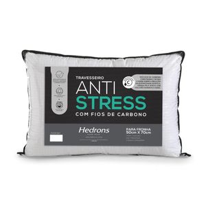 Travesseiro Hedrons Antistress Branco - 50 x 70cm