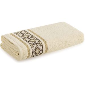 Toalha de Banho Karsten Abrantes  Bege - 70cm x 1,35m