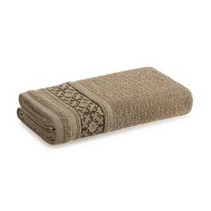 Toalha de Banho Karsten Abrantes  Taupe - 70cm x 1,35m