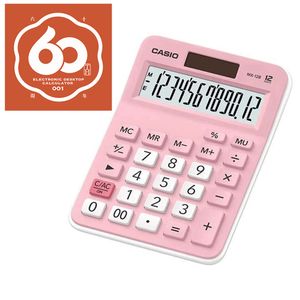 Calculadora de Mesa Casio 12 Dígitos Rosa - MX-12B-PK-W-DC