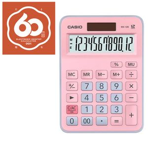 Calculadora de Mesa Casio 12 Dígitos Rosa - MX-12B-PKLB-W-DC