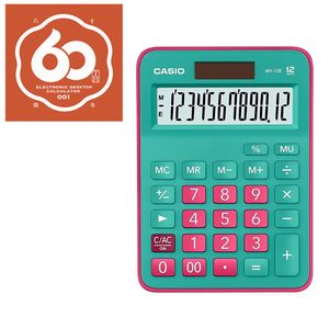 Calculadora de Mesa Casio 12 Dígitos Verde - MX-12B-GNRD-W-DC