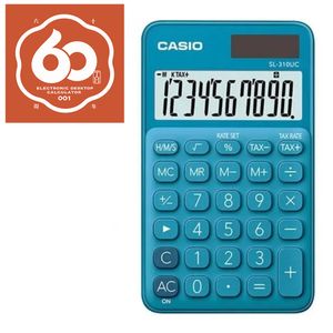 Calculadora Casio Bolso 10 Dígitos Sl-310uc-Bu-W-Dc - Azul