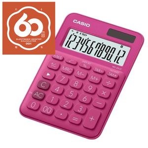 Calculadora Casio de Mesa 12 Dígitos Ms-20uc-Rd - Pink