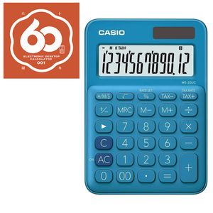 Calculadora Casio de Mesa 12 Dígitos Ms-20uc-Bu - Azul