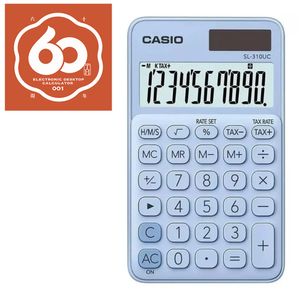 Calculadora Casio Bolso 10 Dígitos Sl-310uc-Lb-W-Dc - Azul Claro