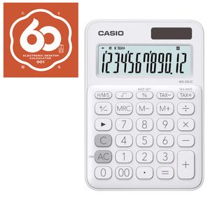 Calculadora Casio de Mesa 12 Dig Ms-20uc-Bk-W-D - Branco