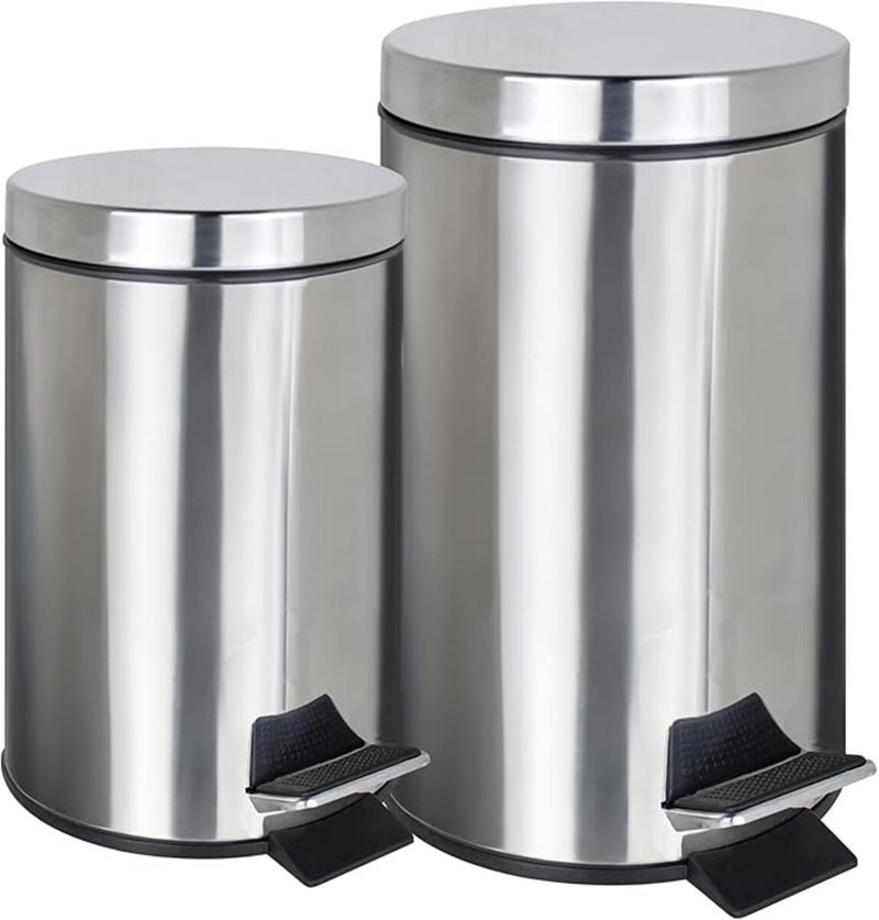 kit-lixeira-rayco-aco-inox-com-pedal-3-e-12-litros