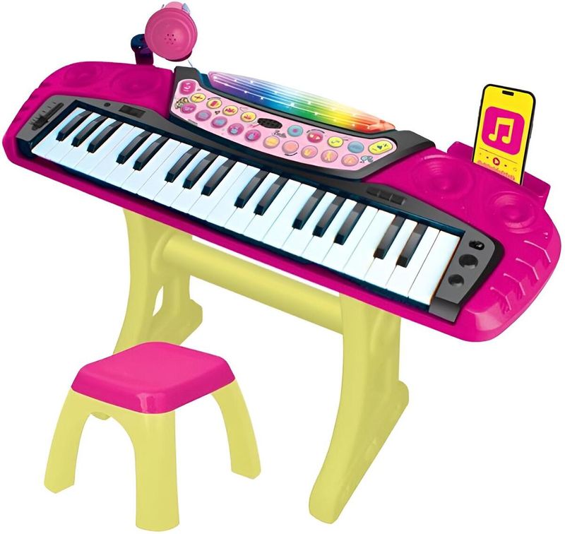 teclado-musical-fun-barbie-com-microfone-e-banquinho-2
