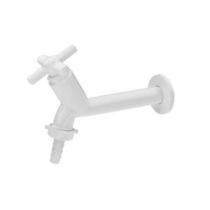 Torneira para Tanque Herc Sicília 15cm com Bico - Branca