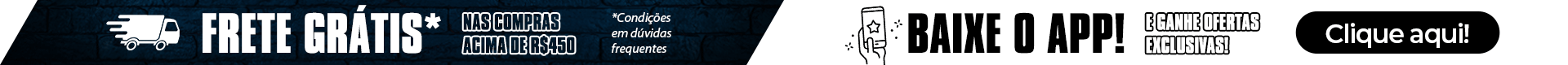 frete + baixe o app!